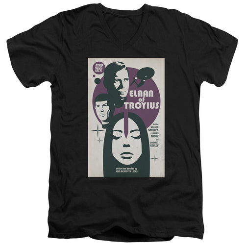 Star Trek Juan Ortiz Elaan of Troyius Black V-Neck T-Shirt