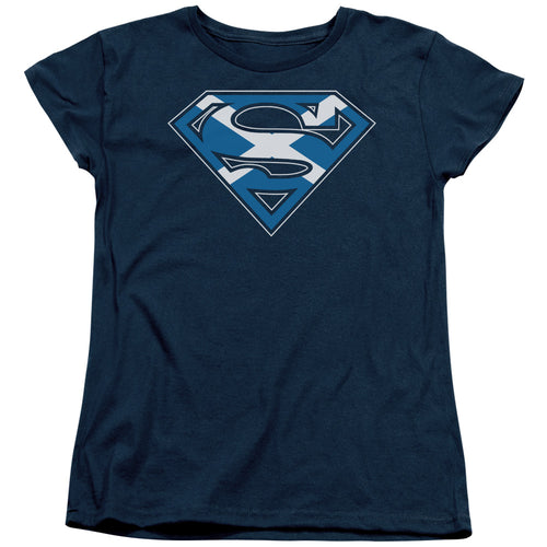 Superman Scottish Shield Womens T-Shirt
