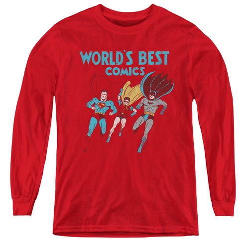 Justice League Worlds Best Youth Long Sleeve T-Shirt