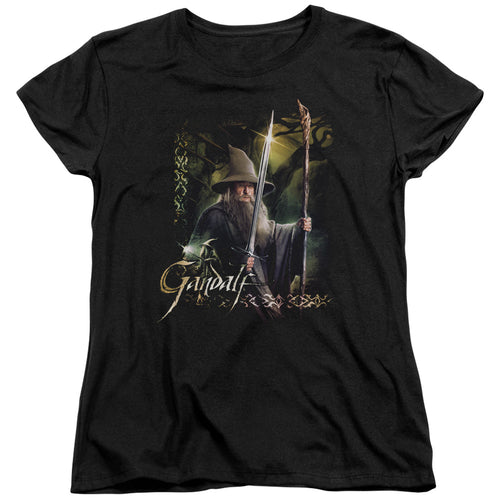 The Hobbit Sword and Staff Womens T-Shirt