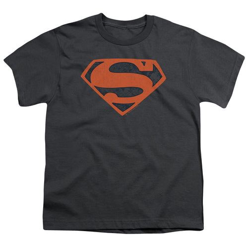 Superman Vintage Shield Collage Charcoal Youth/Toddler T-Shirt