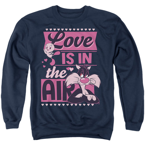 Looney Tunes Valentine'S Day Tweety Sylvester Love In The Air Crewneck Sweatshirt