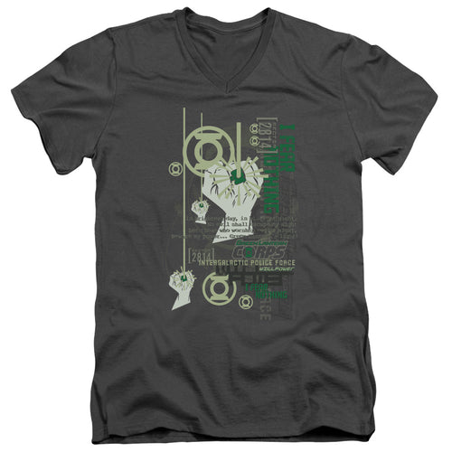 Green Lantern Core Strength V-Neck T-Shirt