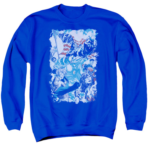 Justice League American Justice Crewneck Sweatshirt