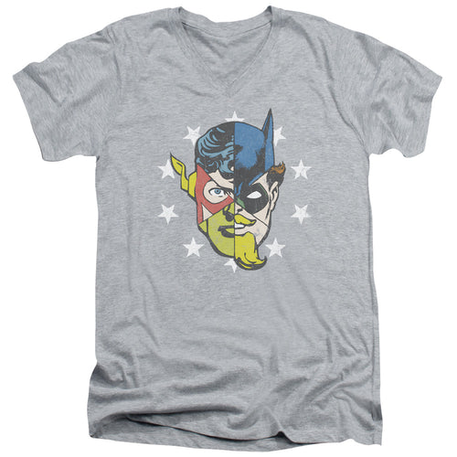 Justice League Face Off V-Neck T-Shirt