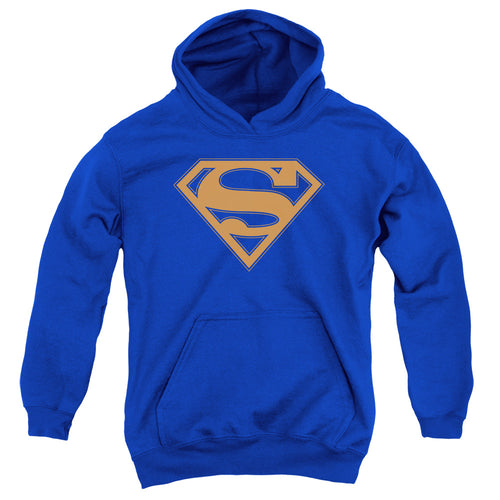 Superman Blue & Orange Shield Royal Youth Hoodie
