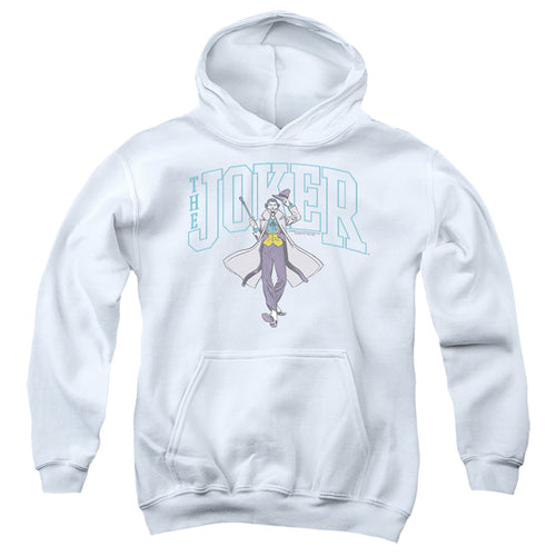 The Batman Joker Varsity on White Youth Hoodie