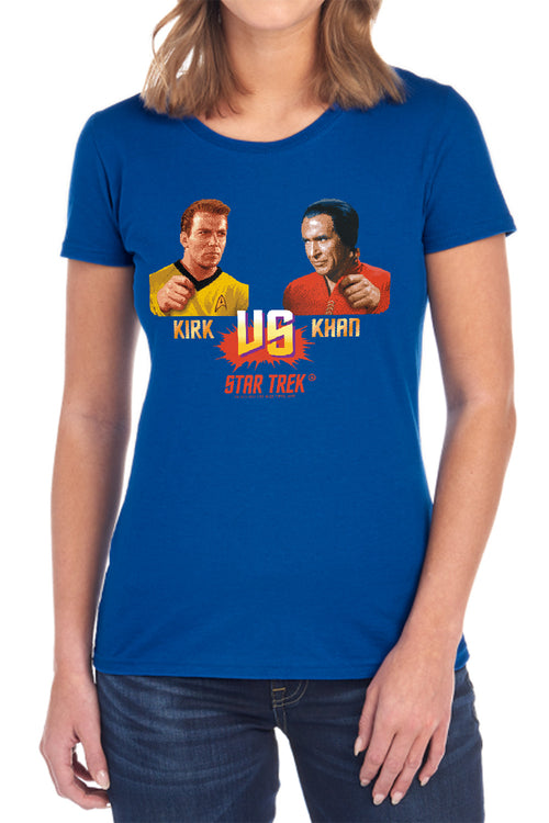 Star Trek Kirk vs Khan Womens T-Shirt