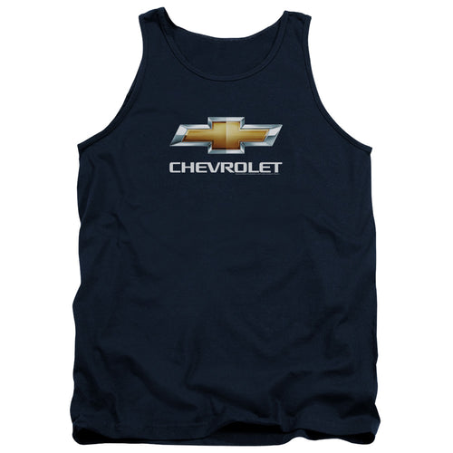 Chevy Bowtie Stacked Navy Tank Top