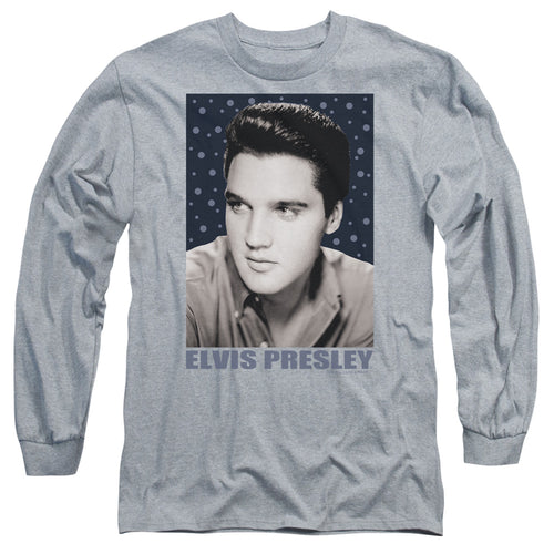 Elvis Presley Blue Sparkle Long Sleeve T-Shirt