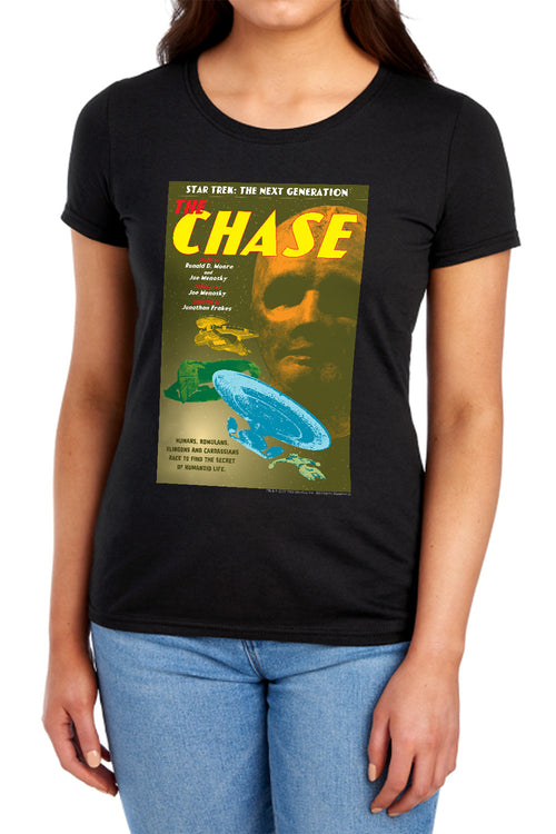 Star Trek The Chase Black Womens T-Shirt