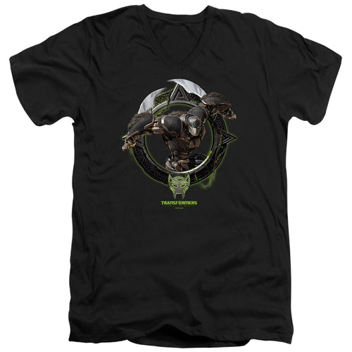 Transformers Optimus Primal Circle Frame V-Neck T-Shirt