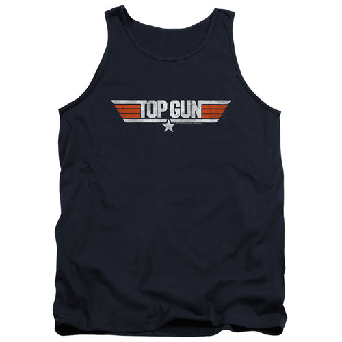 Top Gun Distressed Logo Tank Top