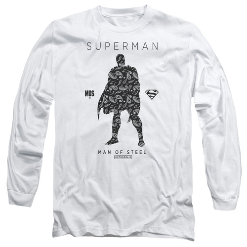Superman Paisley Sihouette Long Sleeve T-Shirt