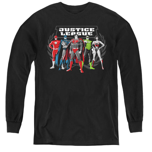 Justice League The Big Five Youth Long Sleeve T-Shirt