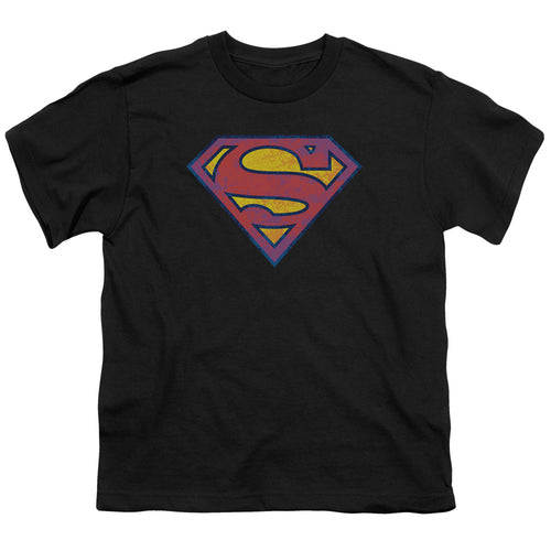 Superman Sm Neon Distress Logo Youth/Toddler T-Shirt