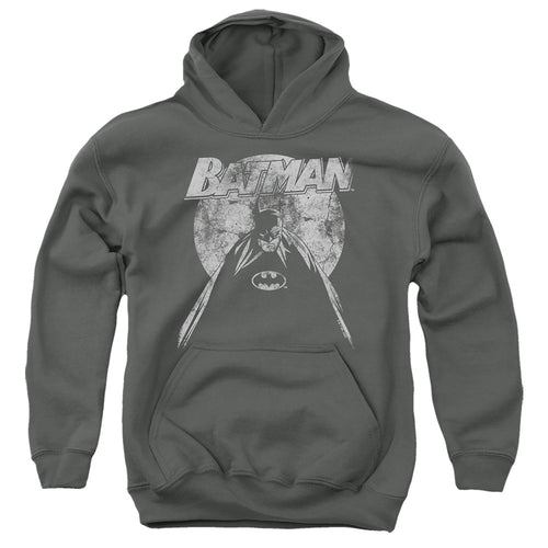 Batman Nightfall on Charcoal Youth Hoodie