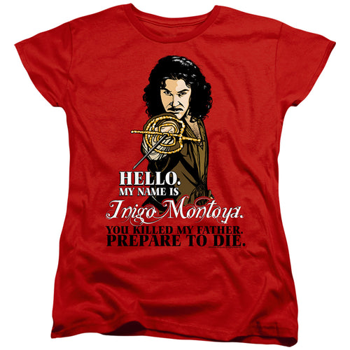 The Princess Bride Hello Red Womens T-Shirt