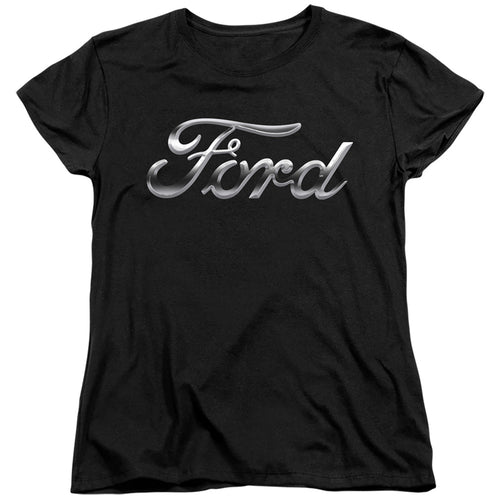 Ford Chrome Ford Logo Womens T-Shirt