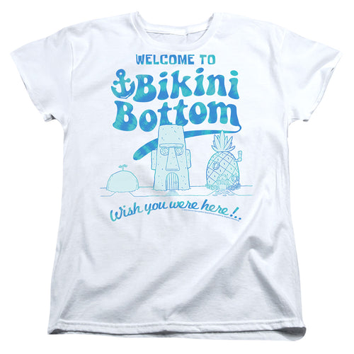 Spongebob Squarepants Bikini Bottom Welcome Womens T-Shirt