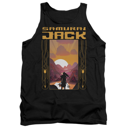 Samurai Jack Sunrise Black Tank Top