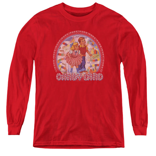 Candy Land Vintage Kids Medallion Youth Long Sleeve T-Shirt