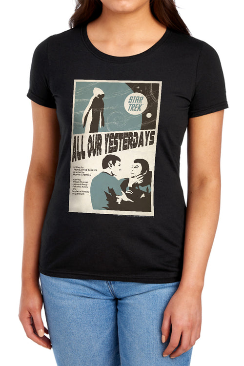 Star Trek Juan Ortiz All Our Yesterdays Black Womens T-Shirt