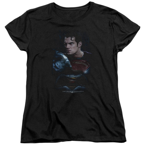 Batman v Superman Super Angry Womens T-Shirt