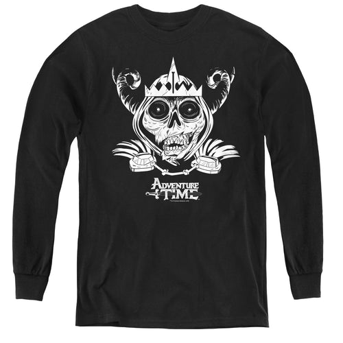 Adventure Time Skull Face Youth Long Sleeve T-Shirt