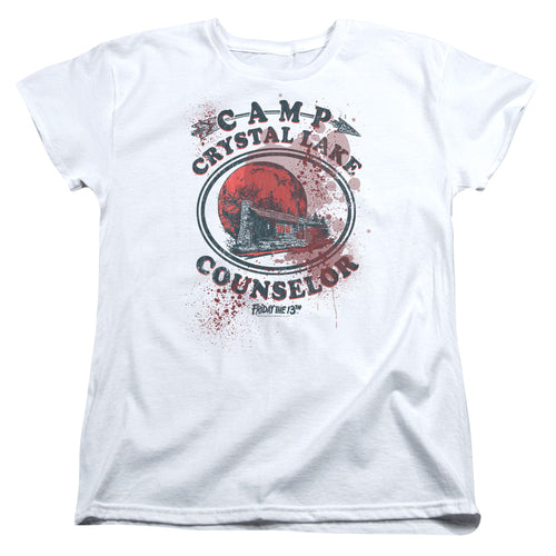 Friday the 13th Camp Counselor Victim Womens T-Shirt