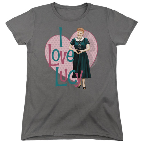 I Love Lucy Heart You Womens T-Shirt
