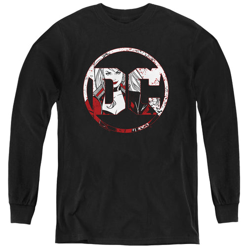 Batman Dc Logo Harley Youth Long Sleeve T-Shirt
