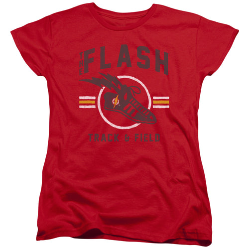 Justice League Track And Field Womens T-Shirt
