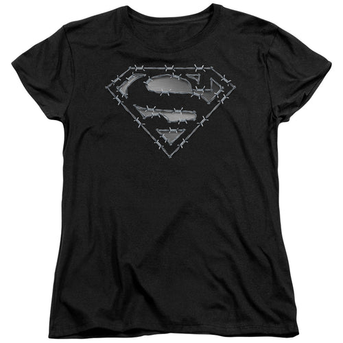 Superman Barbed Wire Womens T-Shirt