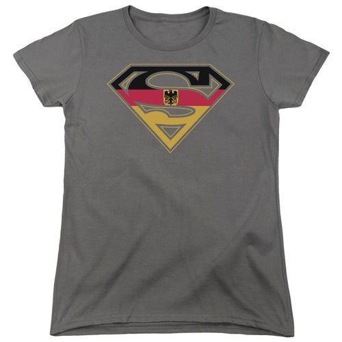 Superman German Shield Womens T-Shirt