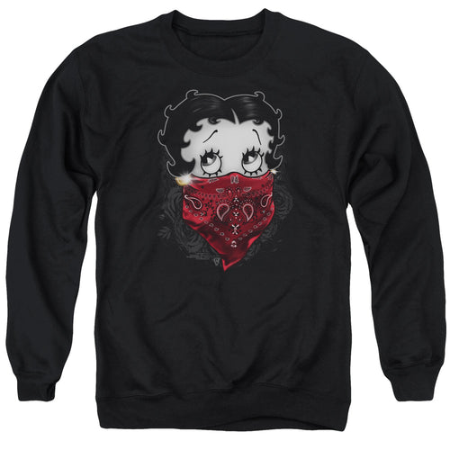 Betty Boop Bandana & Roses Crewneck Sweatshirt