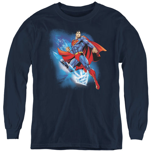 Superman Crystallize Youth Long Sleeve T-Shirt