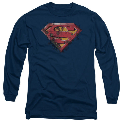 Superman Rusted Shield Long Sleeve T-Shirt
