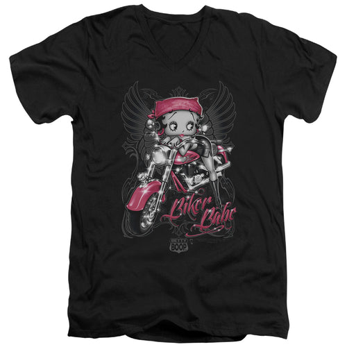 Betty Boop Biker Babe V-Neck T-Shirt