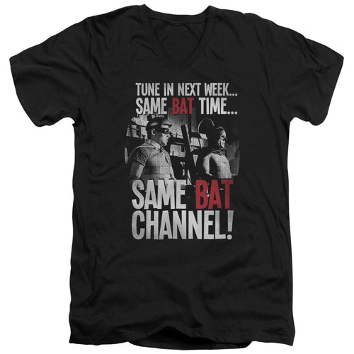 Batman Bat Channel V-Neck T-Shirt