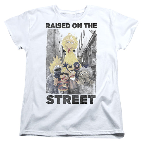 Sesame Street Raised on the Streets Womens T-Shirt