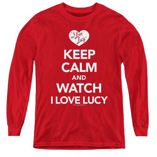 I Love Lucy Keep Calm And Watch Youth Long Sleeve T-Shirt