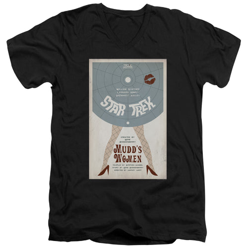 Star Trek Mudd's Women Black V-Neck T-Shirt