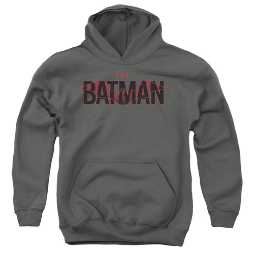 The Batman Logo with Red Bat Youth Hoodie