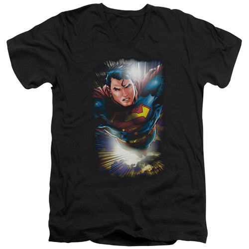 Superman In the Sky V-Neck T-Shirt