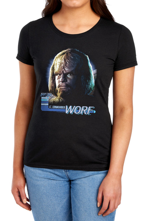 Star Trek TNG Worf Womens T-Shirt