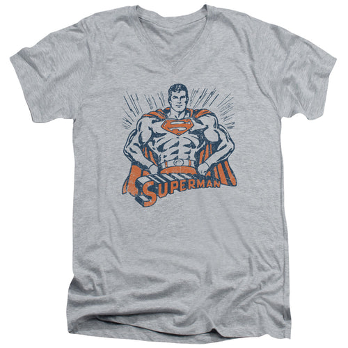 Superman Vintage Stance V-Neck T-Shirt