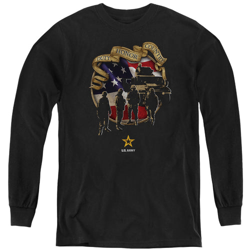 US Army Duty Honor Country Youth Long Sleeve T-Shirt