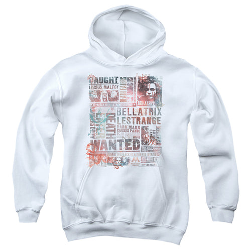 Harry Potter Death Eaters Most Wanted News Clippings Youth Hoodie