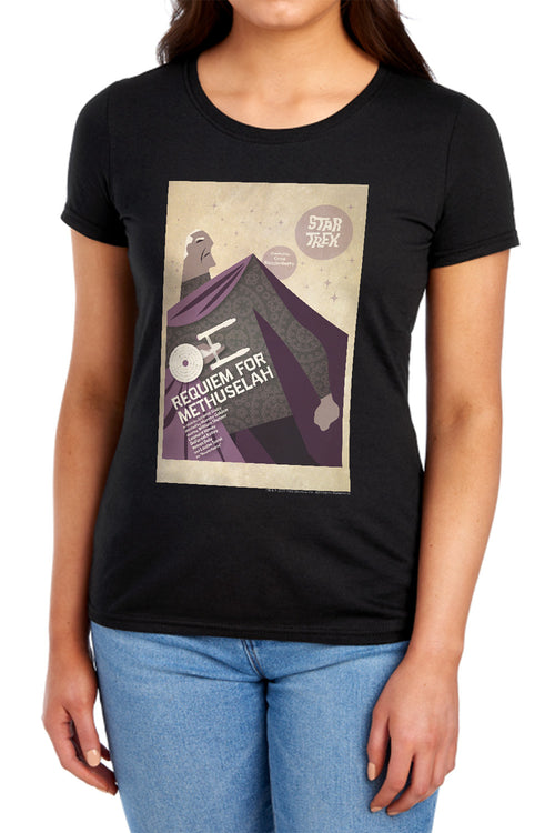 Star Trek Juan Ortiz Requiem for Methuselah Black Womens T-Shirt